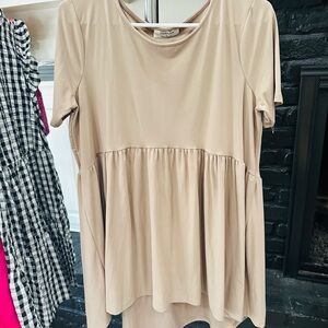 Tan tee shirt dress